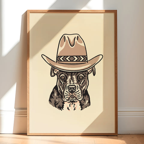 Poodle Cowdog - 8x10in Signed Silkscreen Print