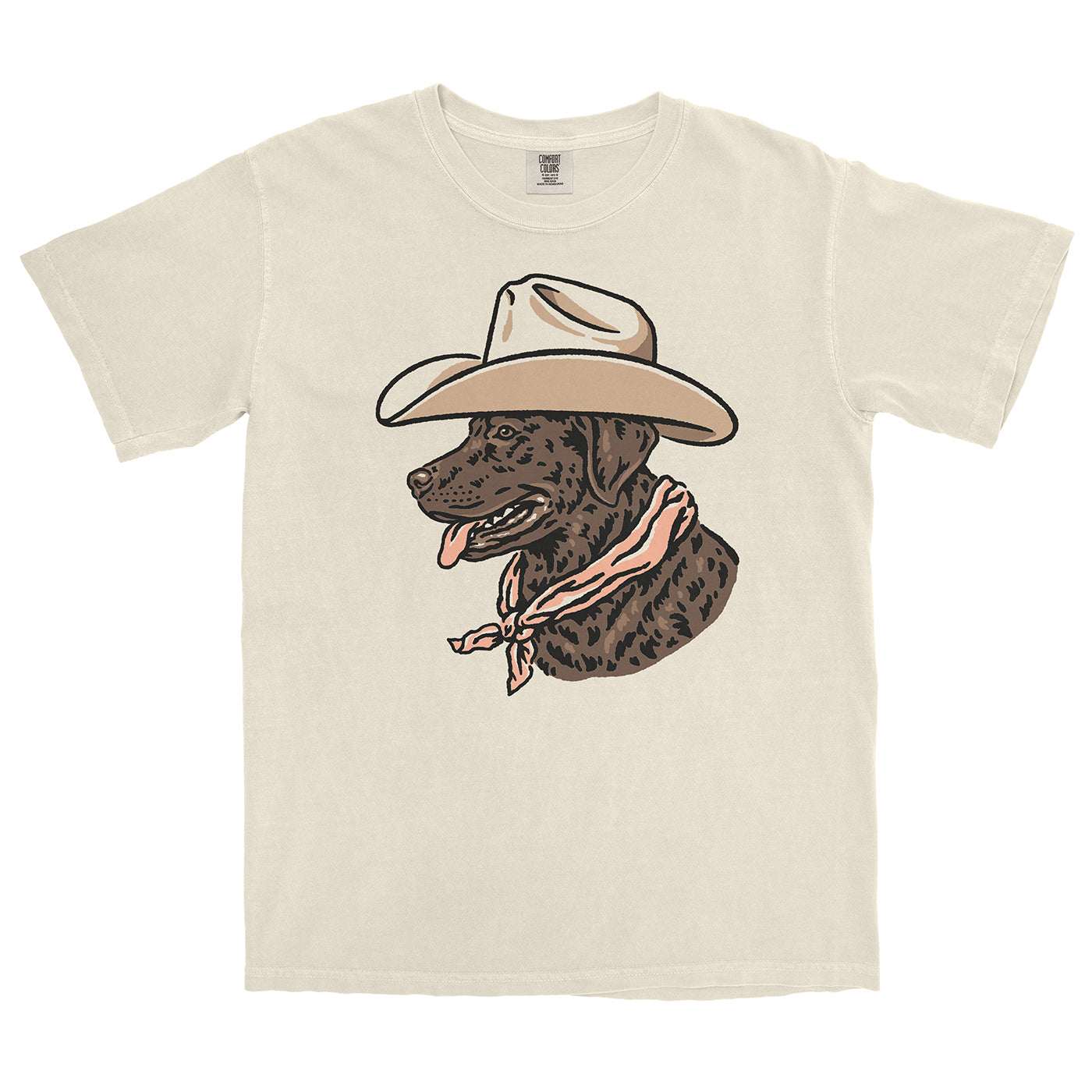 Chocolate Lab Cowdog Heavyweight T-shirt – Steel Bison
