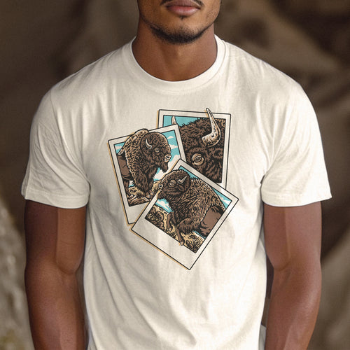 Bison Polaroid Heavyweight T-shirt (Made to Order)