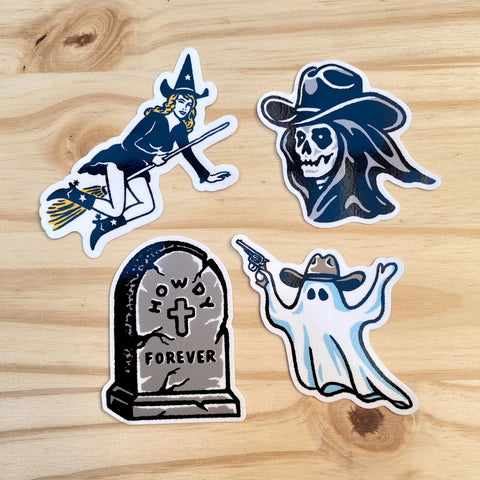 Fall Ghost Cowboy Sticker
