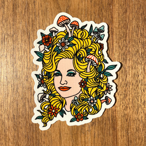 Dolly Parton on a Dolly Varden Sticker