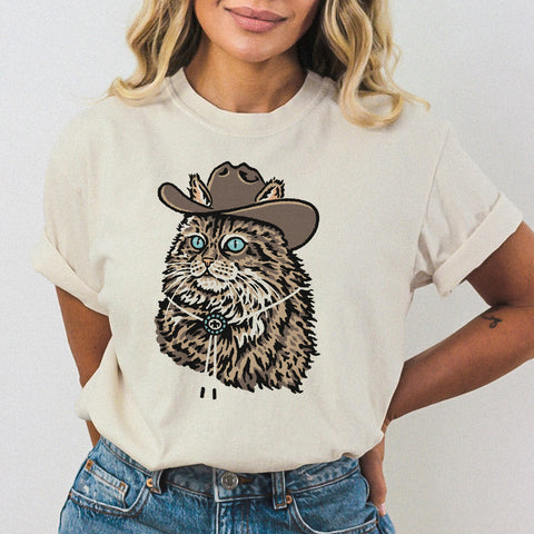 Gunslinger Cat Heavyweight T-shirt