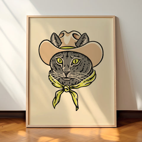 Bandit Cat - Signed 8x10in Silkscreen Print