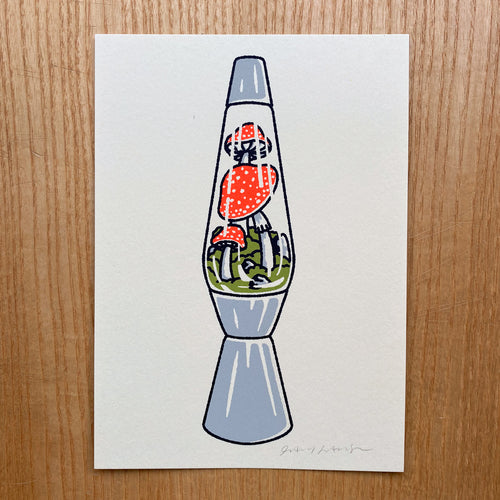 Mushroom Lava Lamp - 5x7in Print #452