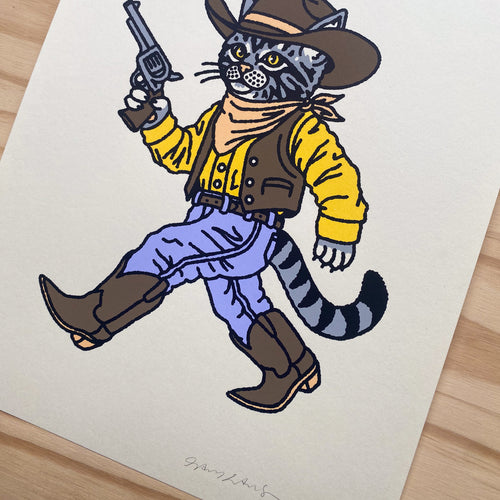 Gunslinger Cat - Signed 8x10in Print #473