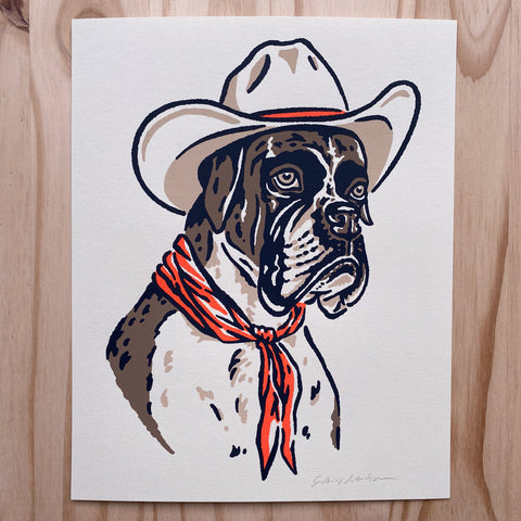 Frenchie Outlaw - 8x10in Signed Silkscreen Print