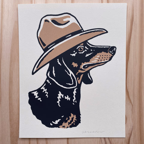 Australian Shepherd Cowdog Giclée Print