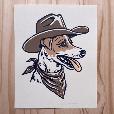 German Shorthaired Pointer Outlaw - 8x10in Signed Silkscreen Print