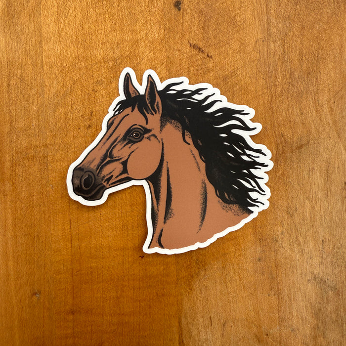 Bay Horse Matte Sticker