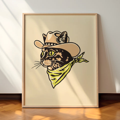 Bandit Cat - Signed 8x10in Silkscreen Print