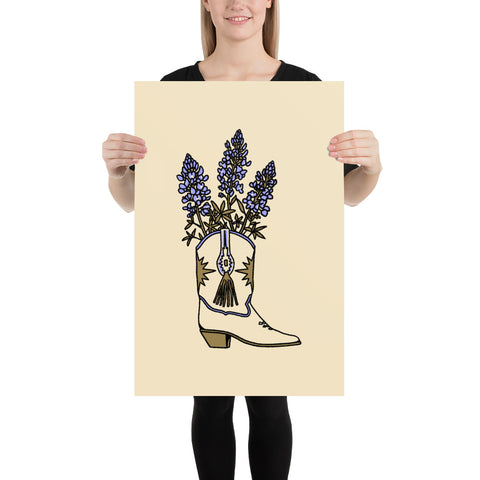 Lavender Boot Print (Made to Order)