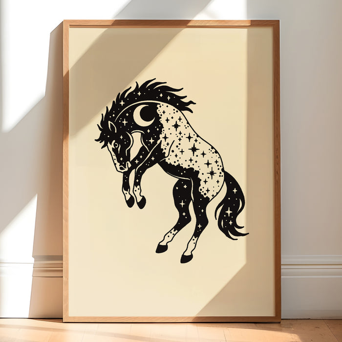 Midnight Buck (Black) Giclée Print