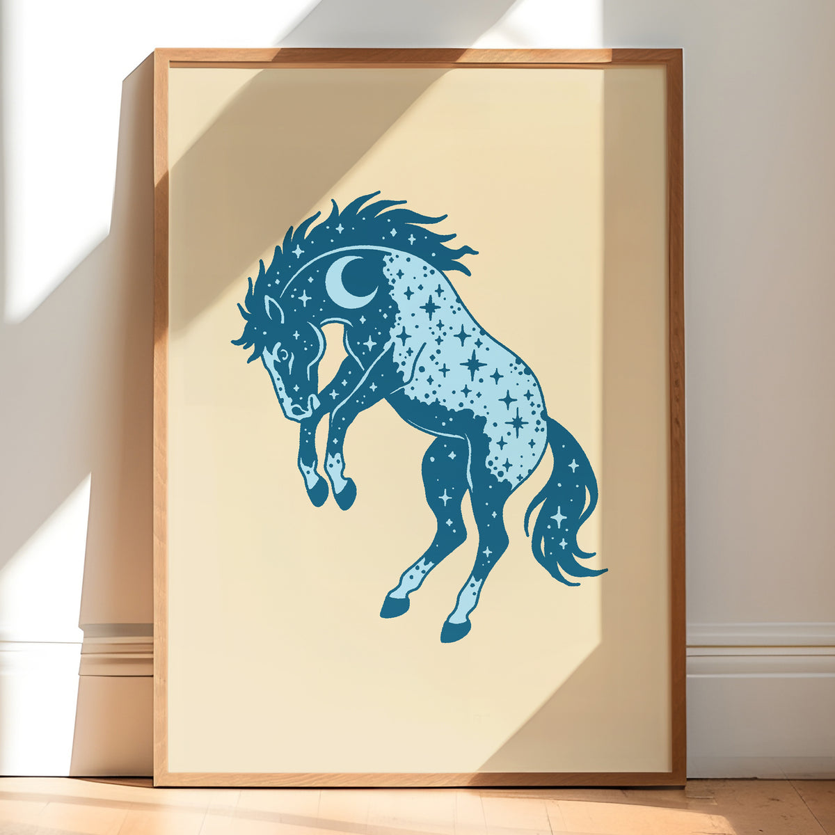 Midnight Buck (Blue) Giclée Print