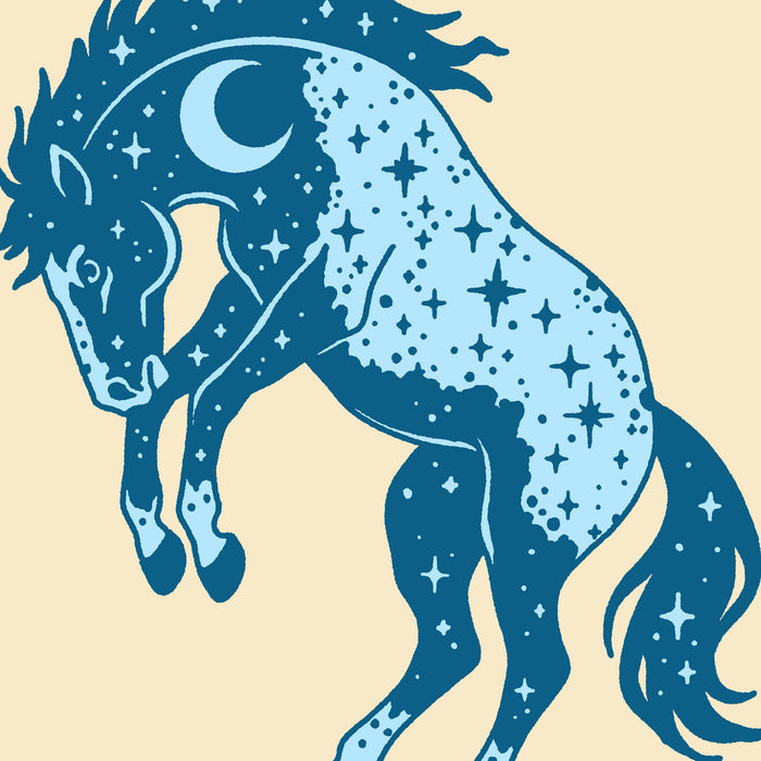 Midnight Buck (Blue) Giclée Print