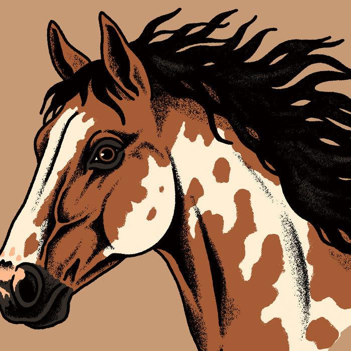 Horse Head (Painted) Giclée Print