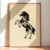 Rearing Hearts (Black) Giclée Print