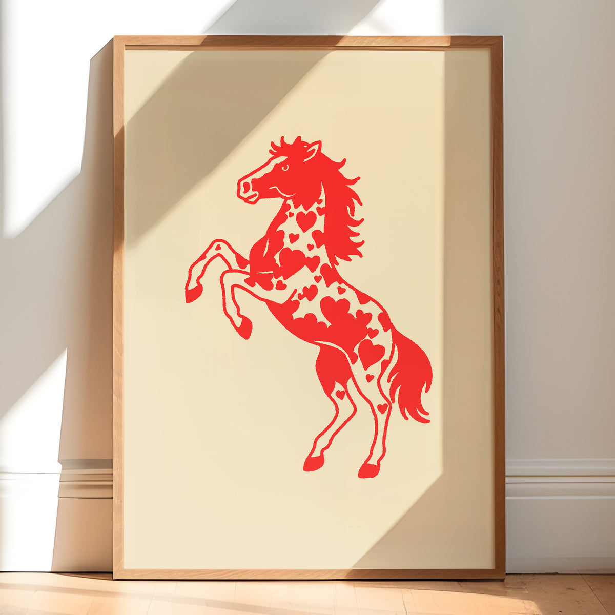 Rearing Hearts (Red) Giclée Print