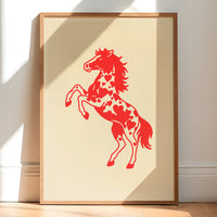 Rearing Hearts (Red) Giclée Print