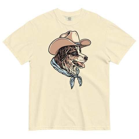 White Pit Bull Cowdog Heavyweight T-shirt