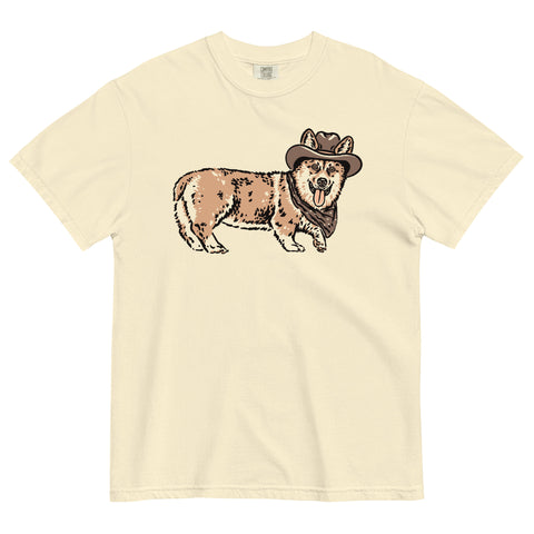 White Pit Bull Cowdog Heavyweight T-shirt