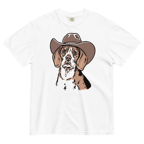 Beagle Cowdog Heavyweight T-shirt (Made to Order)