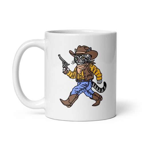 Gunslinger Cat Mug (Made to Order)