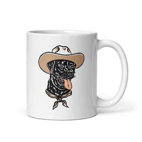 Black Lab Cowdog Mug (Made to Order)