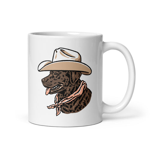 Chocolate Lab Cowdog Mug (Made to Order)