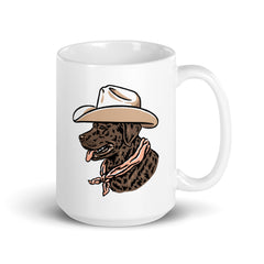 Chocolate Lab Cowdog Mug (Made to Order)