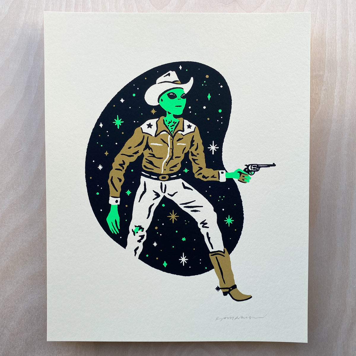 Western Alien Clyde - Signed 8x10in Print #321