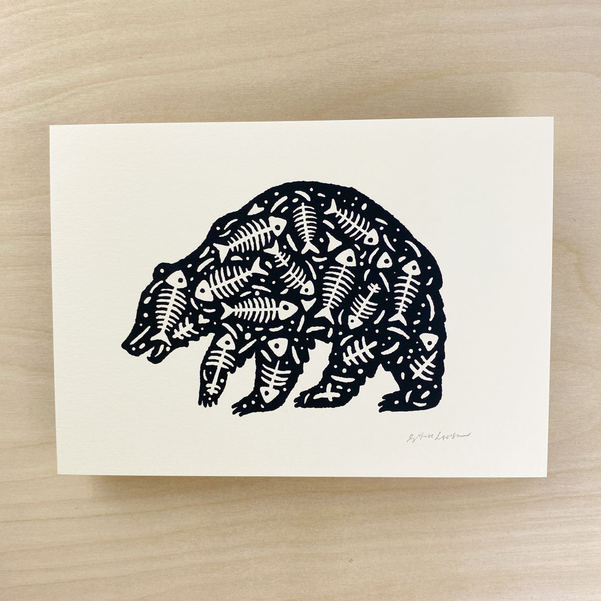 Fish Bear - Signed Print #198