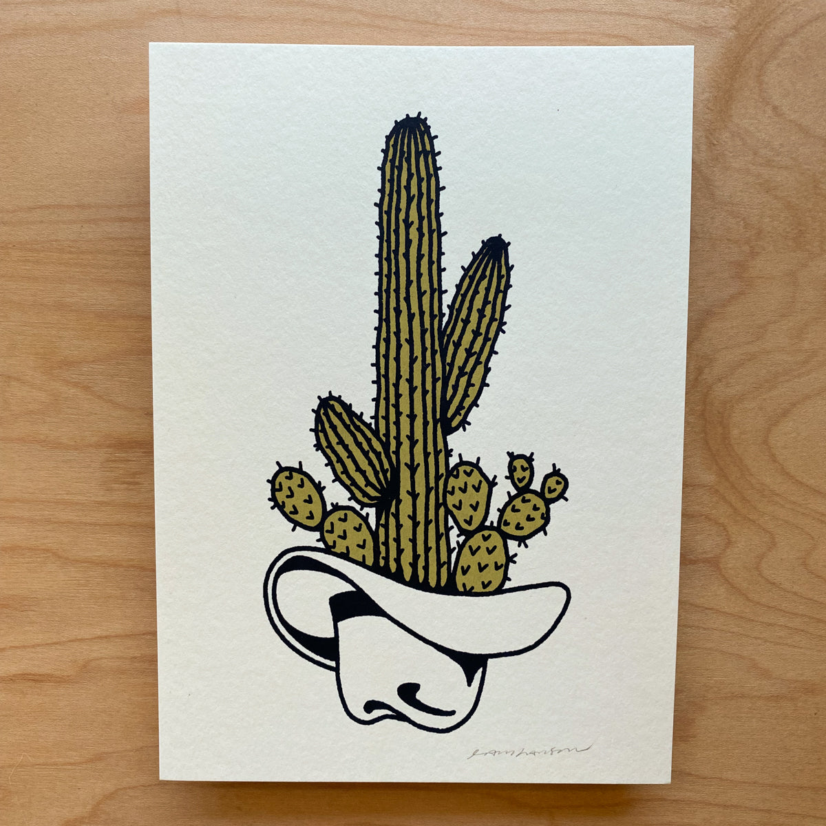 Desert Hat - Signed 5x7in Print #232