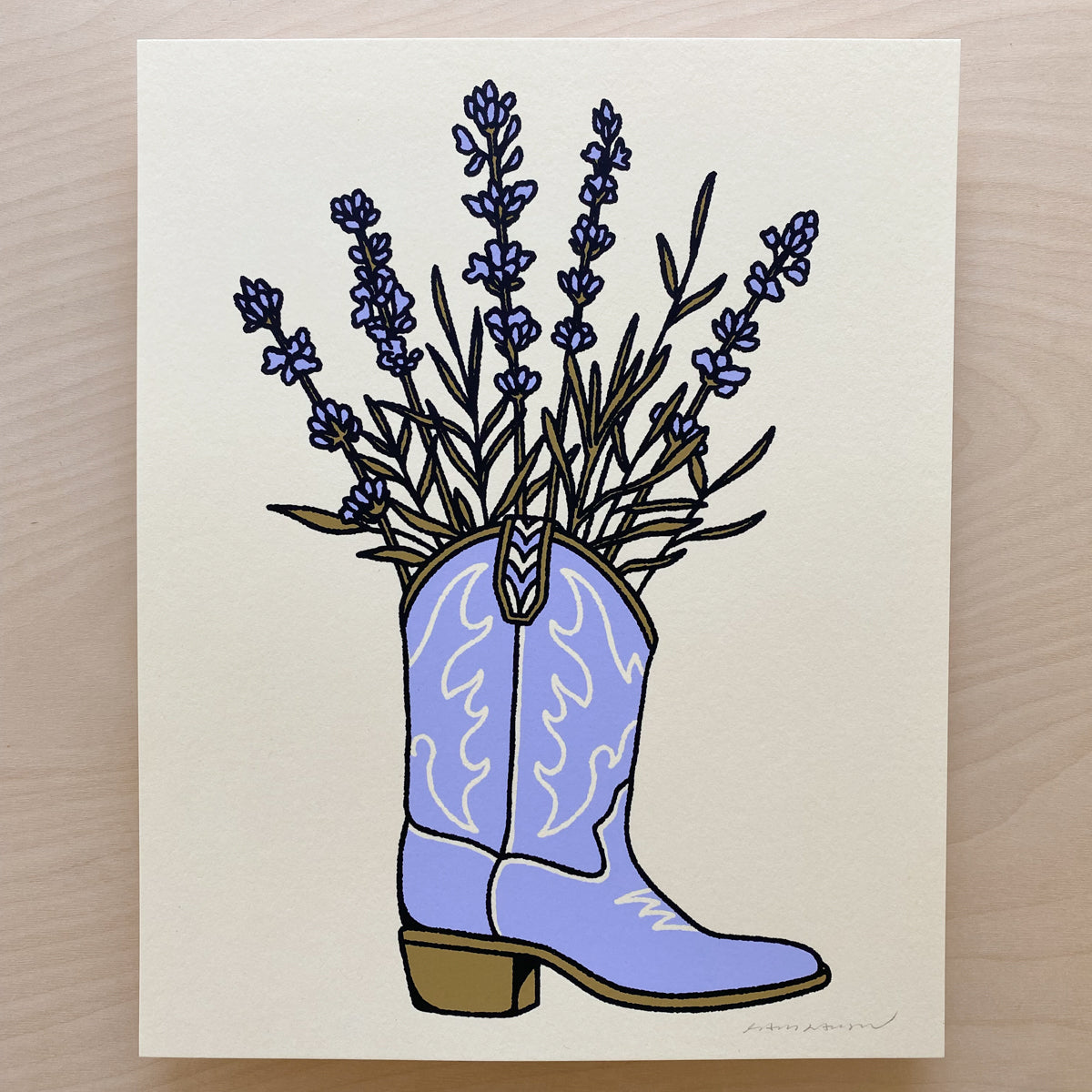 SOLD OUT. Lavender Boot - Signed 8x10in Print #302