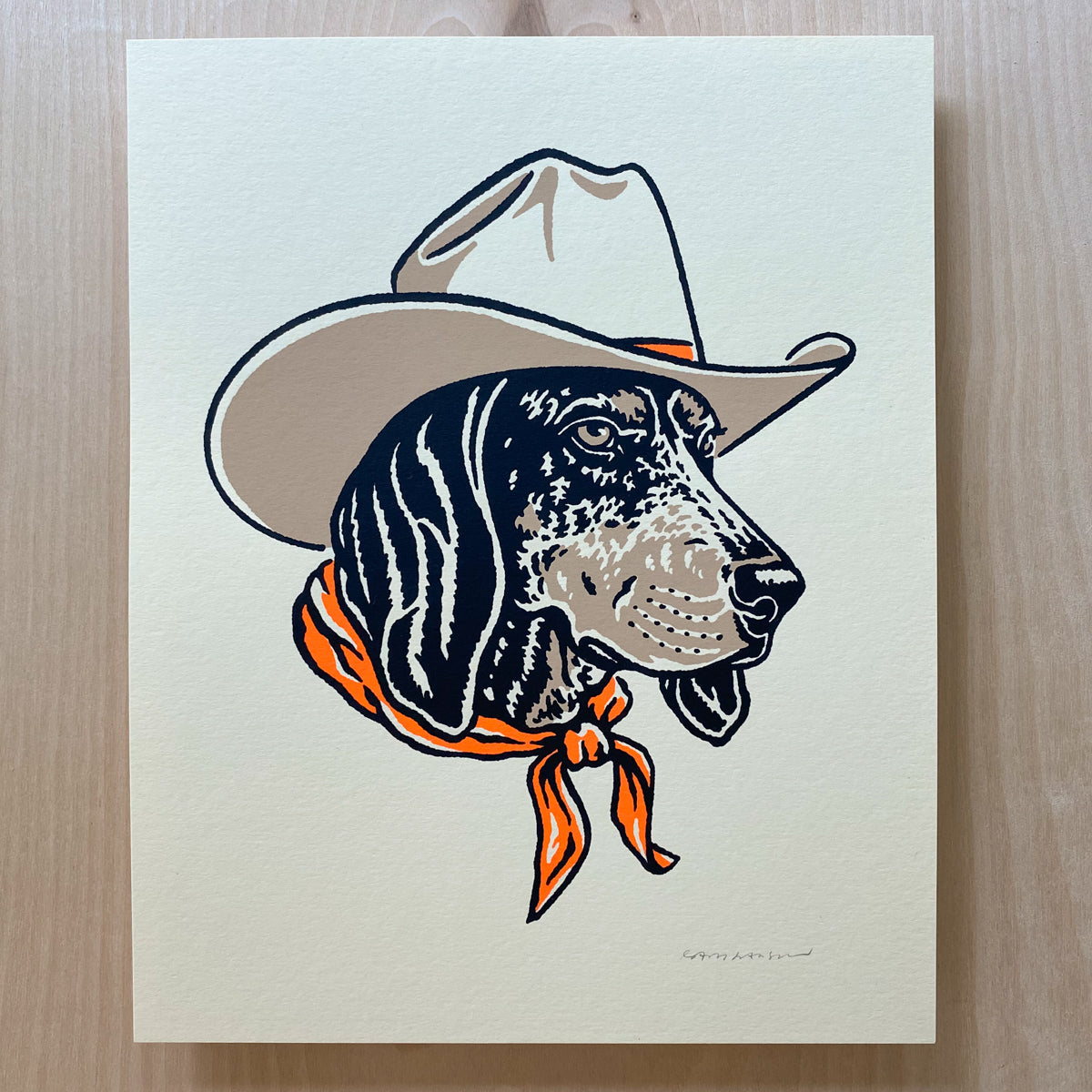 Bluetick Cowdog - Signed 8x10in Print #367