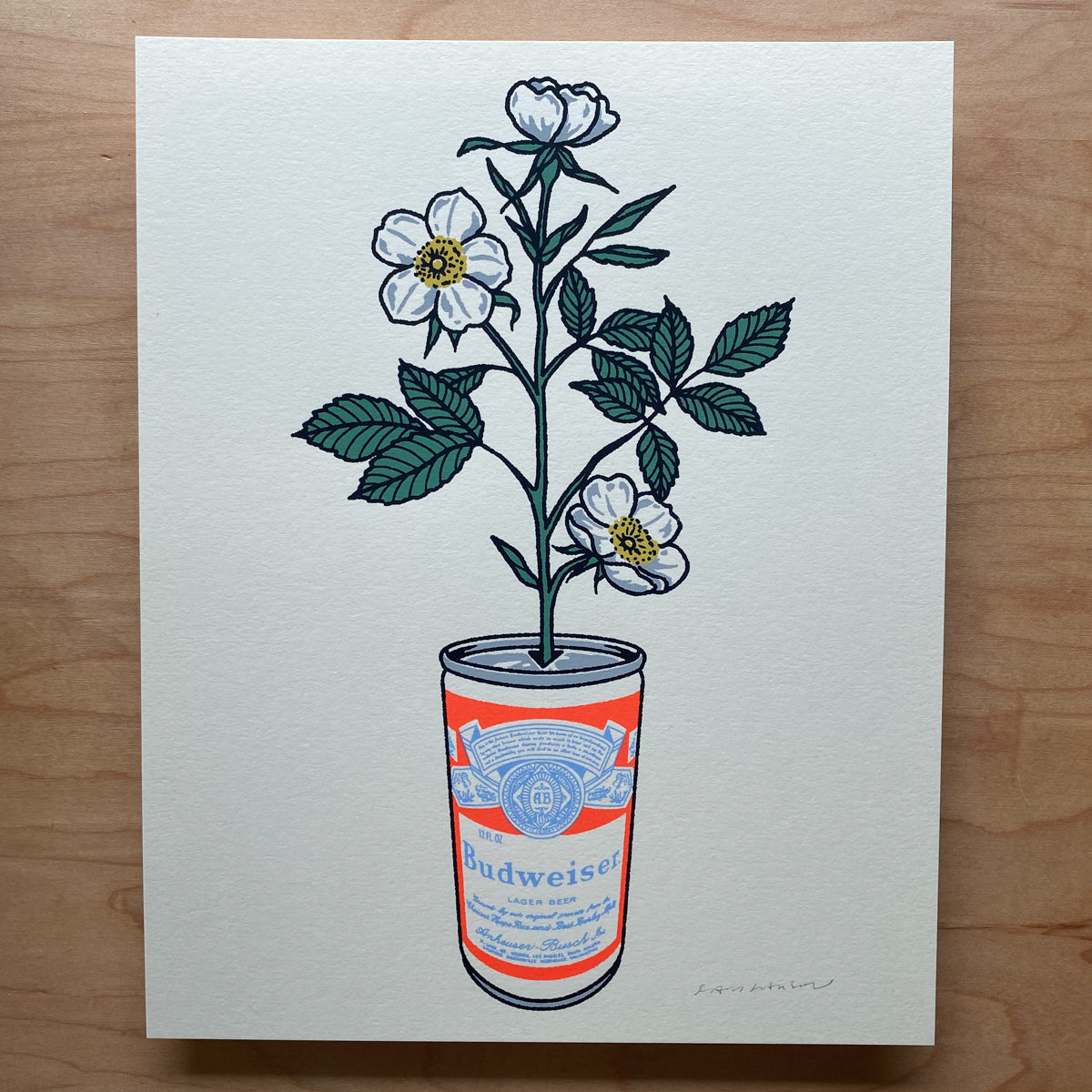 SOLD OUT. Wild Rose Beer Can - Signed 8x10in Print #374