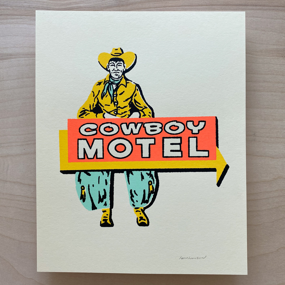 Cowboy Motel - Signed 8x10in Print #354