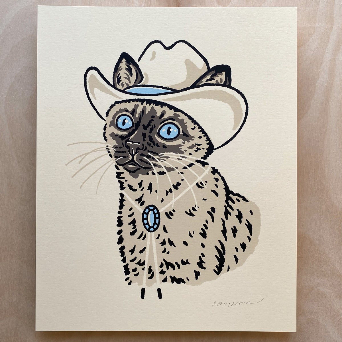 Siamese Cowcat - Signed 8x10in Print #319