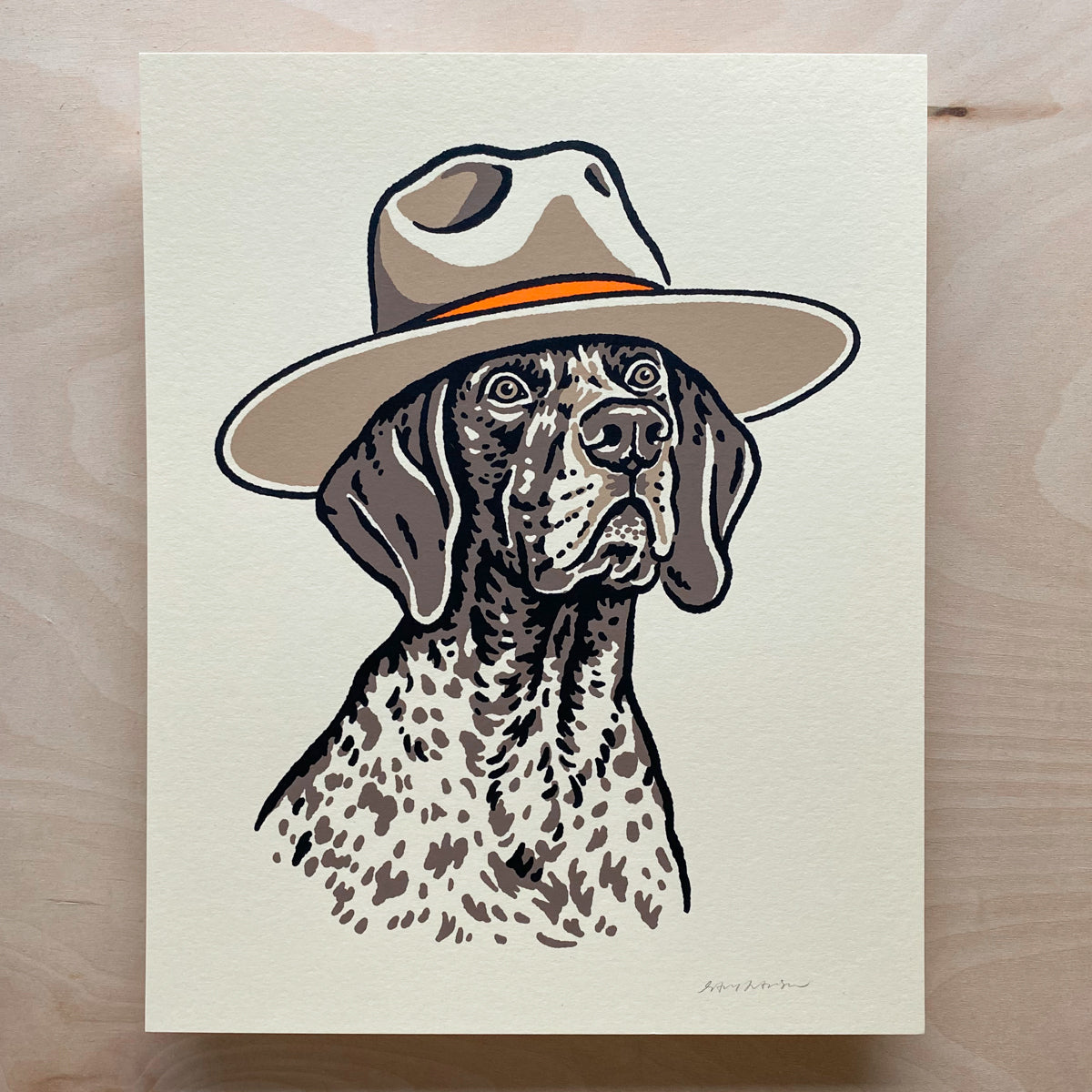German Shorthaired Pointer Cowdog - 8x10 Print #308