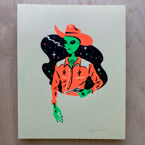 Western Alien Goldie - Signed 8x10in Print #322