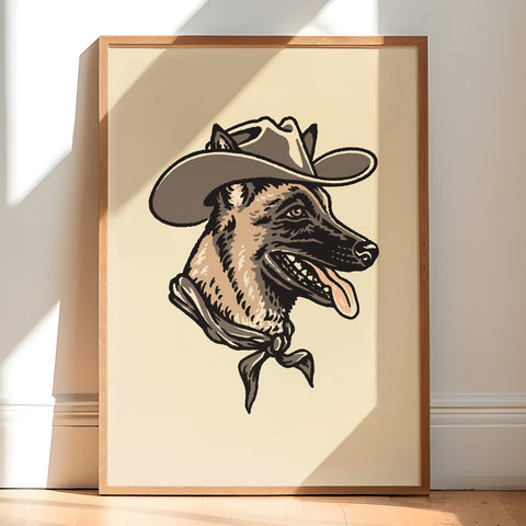 German Shepherd Cowdog Print (Made to Order)