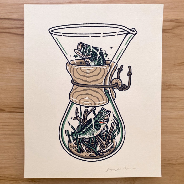 Chemex Bass - Signed 8x10in Silkscreen Print