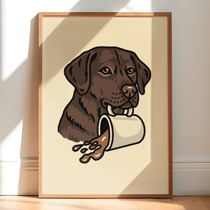 Coffee Chocolate Lab Giclée Print