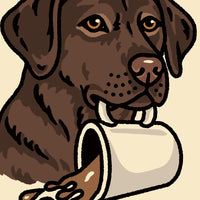Coffee Chocolate Lab Giclée Print
