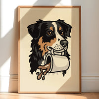 Coffee Aussie (Tri) Giclée Print