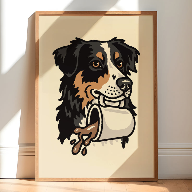 Coffee Aussie (Tri) Giclée Print