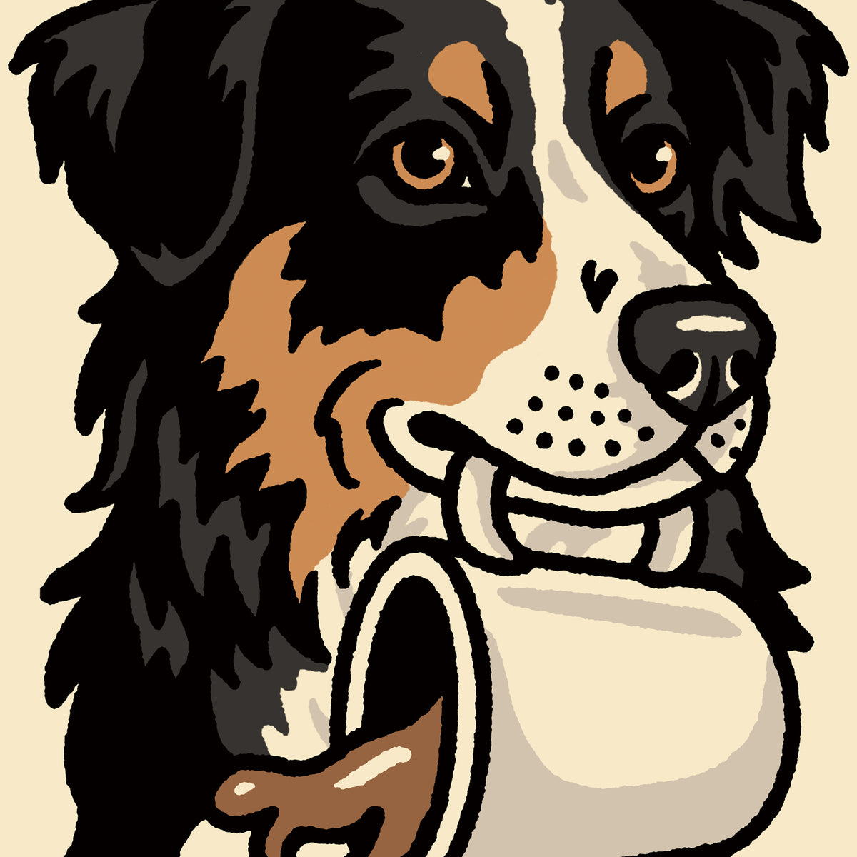 Coffee Aussie (Tri) Giclée Print