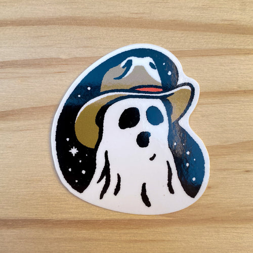 Fall Ghost Cowboy Sticker