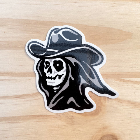 Fall Cowboy Skull Sticker