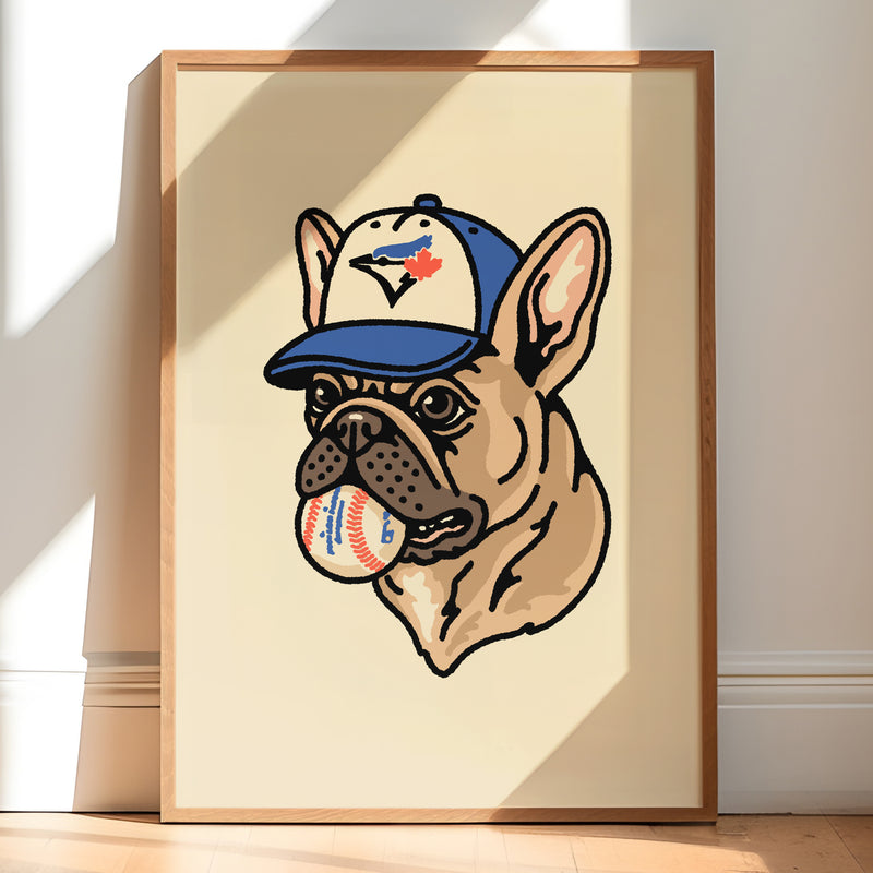 Playoff Pup Toronto French Bulldog Giclée Print
