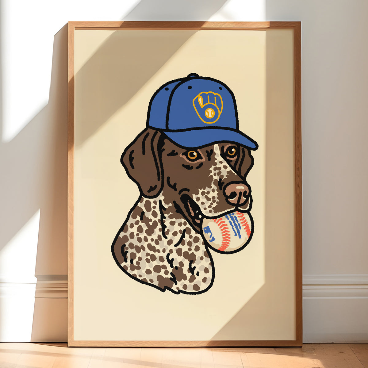 Playoff Pup Milwaukee German Shorthaired Pointer Giclée Print